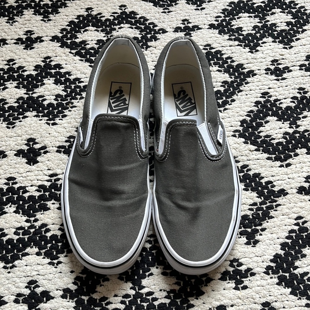 Size 8.5 in women’s dark grey vans